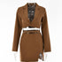 Suit Female Fashion Sexy Hot Girl Small Suit Slightly Slit Strap Short Skirt